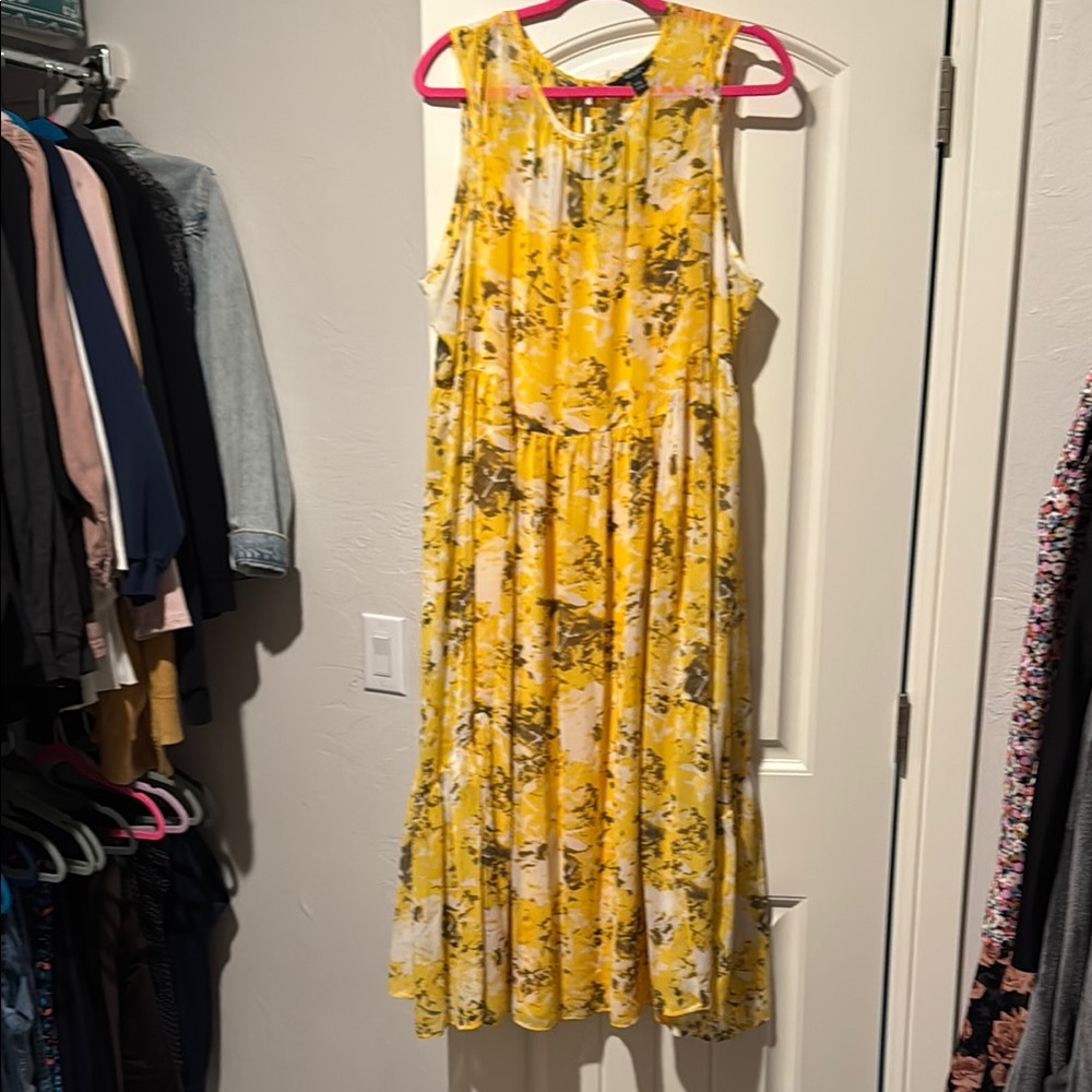 Simply Vera Vera Wang Yellow Halter Maxi Sundress